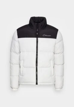 Contrast Puffer Jacket - Winter Jacket - White