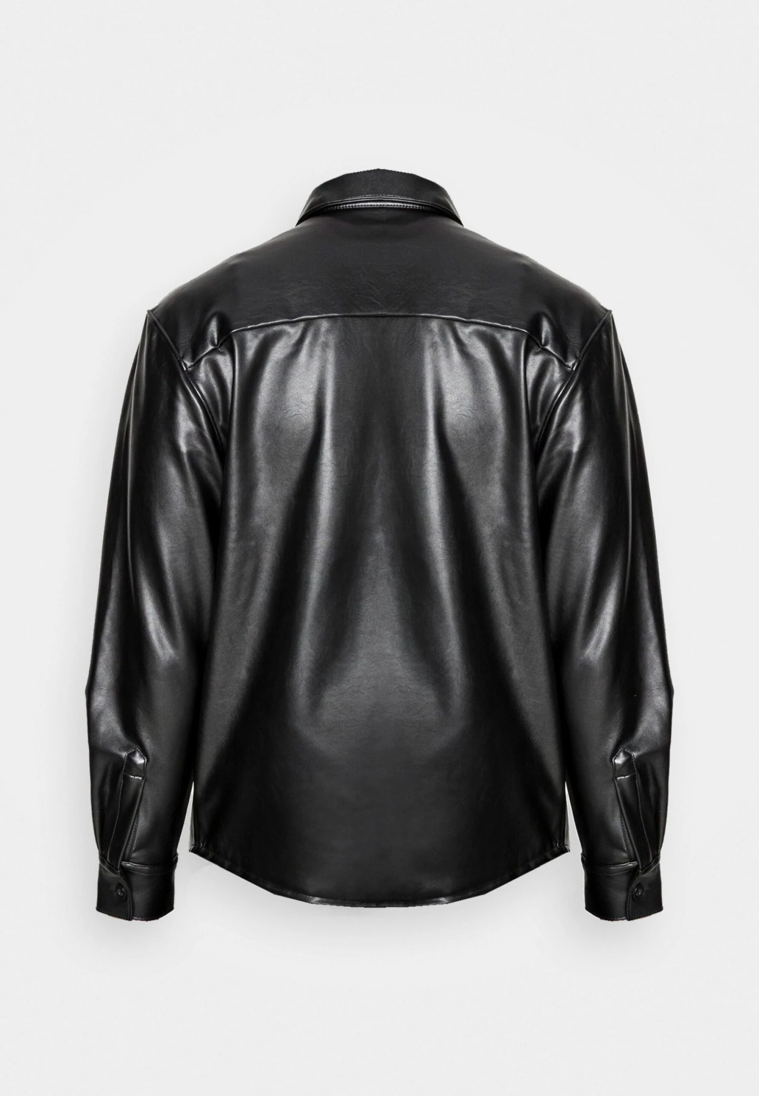 YOURTURN Unisex - Faux Leather Jacket - Black - Image 2