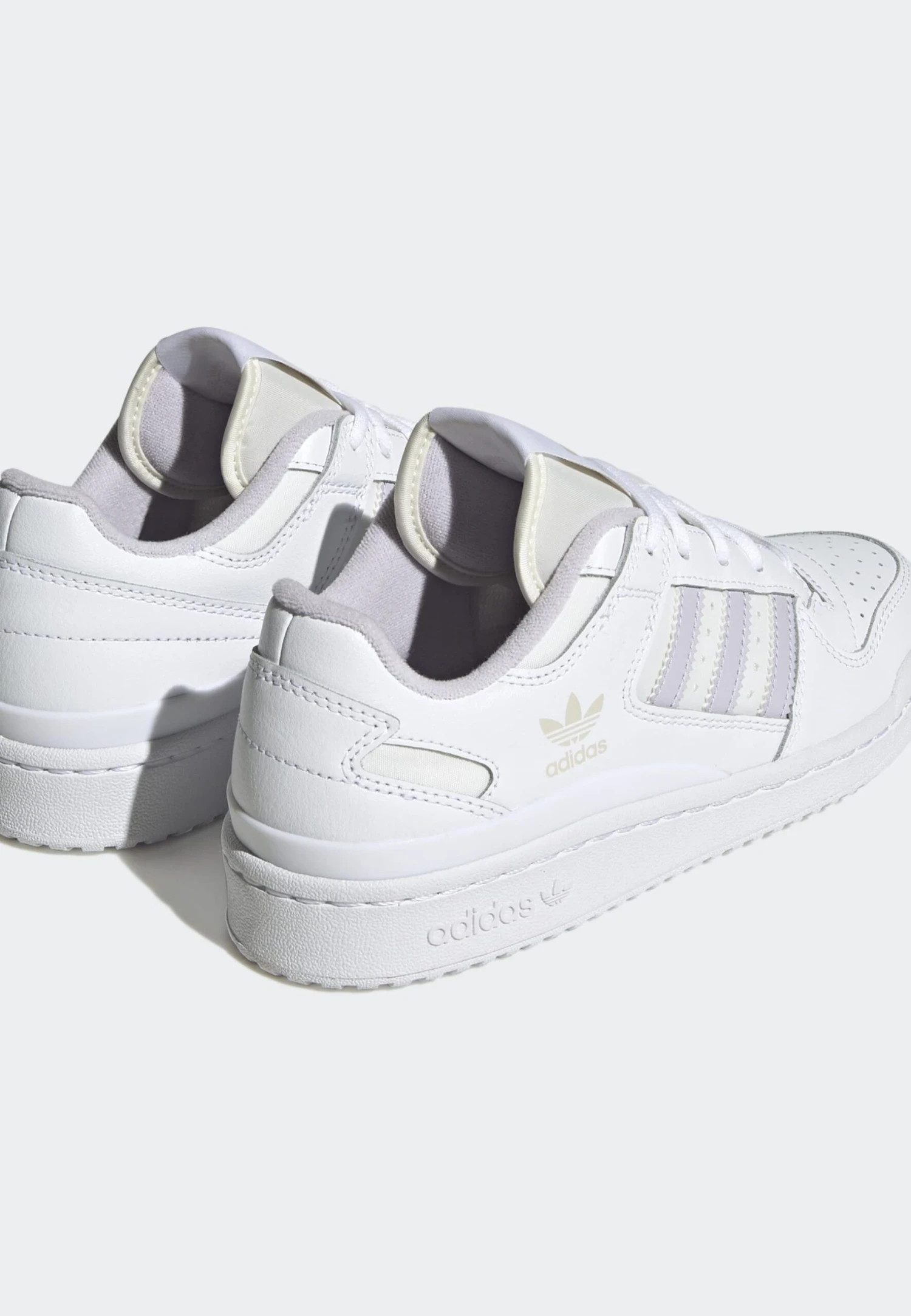 Adidas Originals Forum Low- Trainers - Cloud White Silver Dawn Off White - Image 4