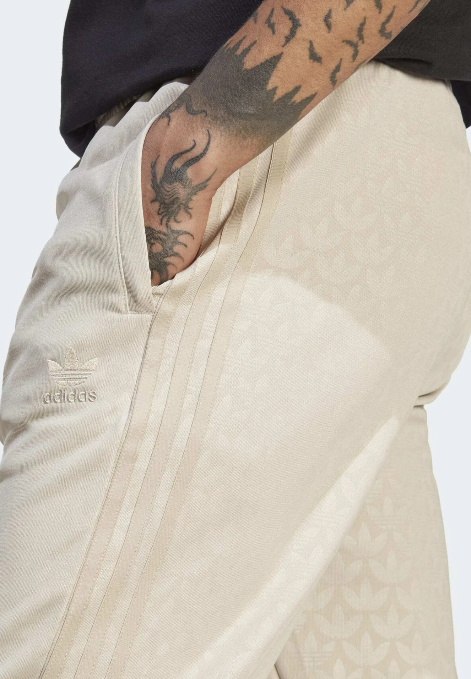 Adidas Originals Graphics Monogram Sst- Tracksuit Bottoms - Beige - Image 3