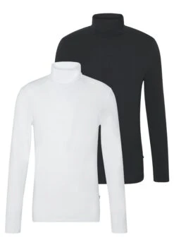 Pier One 2 Pack - Long Sleeved Top - White/Black