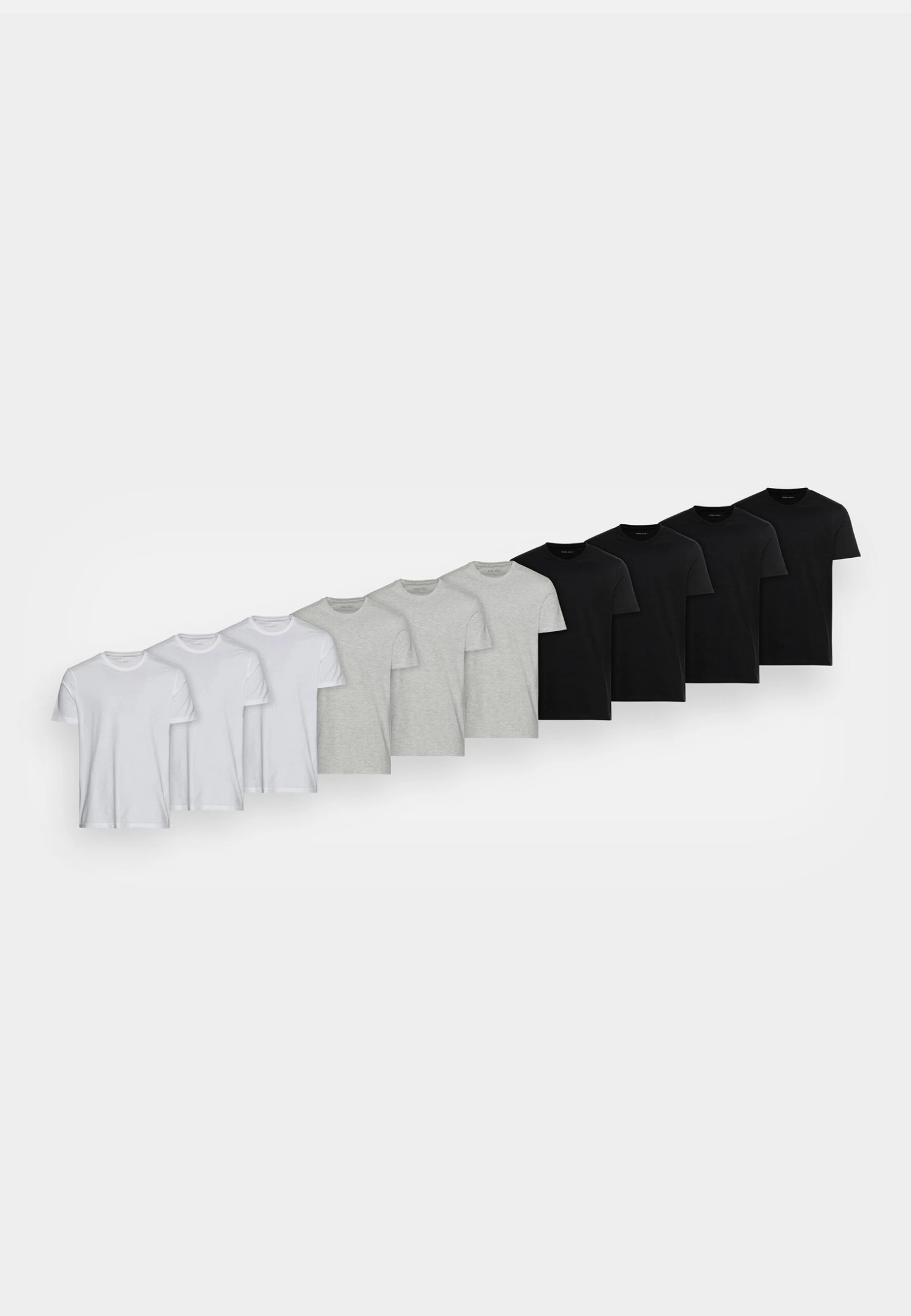 Pier One 10 Pack - Basic T-Shirt - Mottled Light Grey/Black/White - Image 5