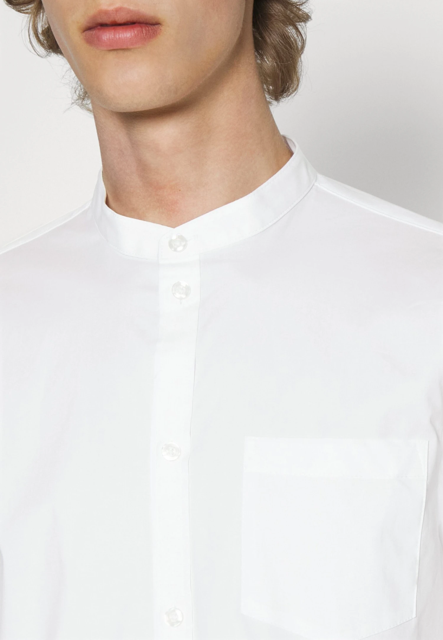 Pier One Muscle Fit Stand- Shirt - White - Image 5