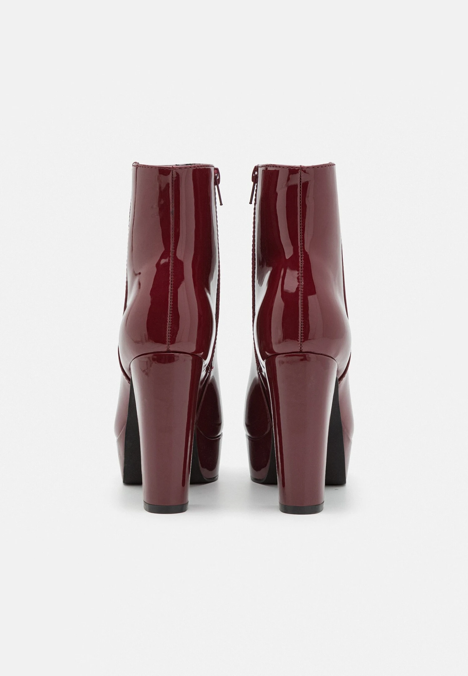 Anna Field High Heeled Ankle Boots - Dark Red - Image 4