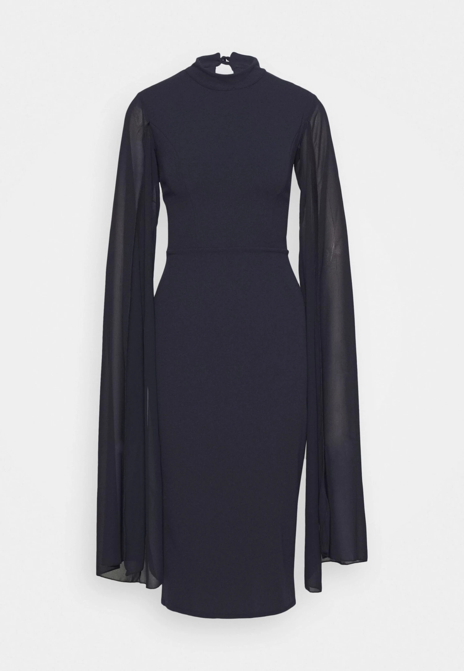 Wal G Cape Sleeve Dress - Cocktail Dress / Party Dress - Navy Blue - Image 5