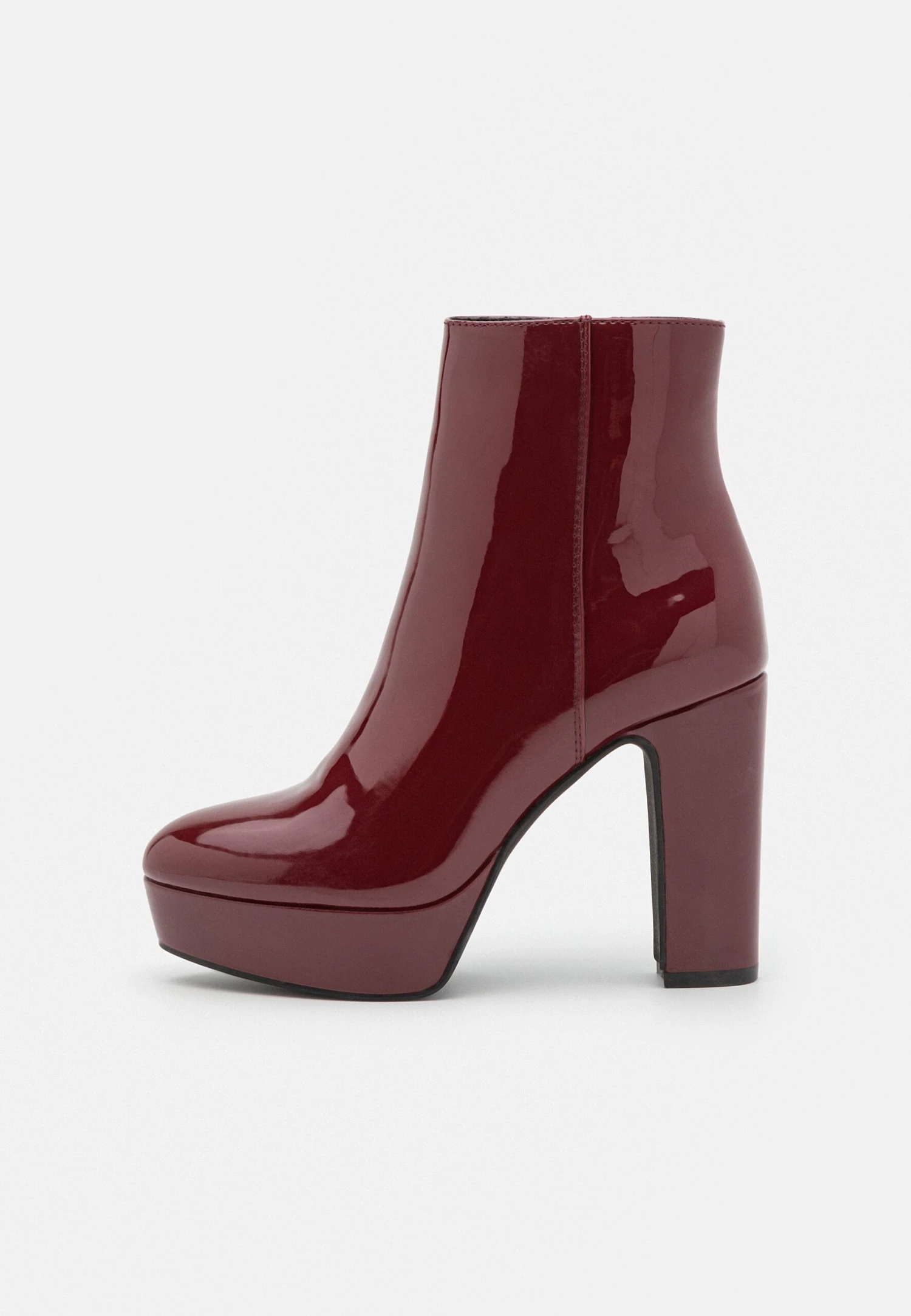 Anna Field High Heeled Ankle Boots - Dark Red - Image 2
