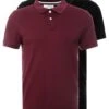 Pier One 2 Pack - Polo Shirt - Bordeaux/Black