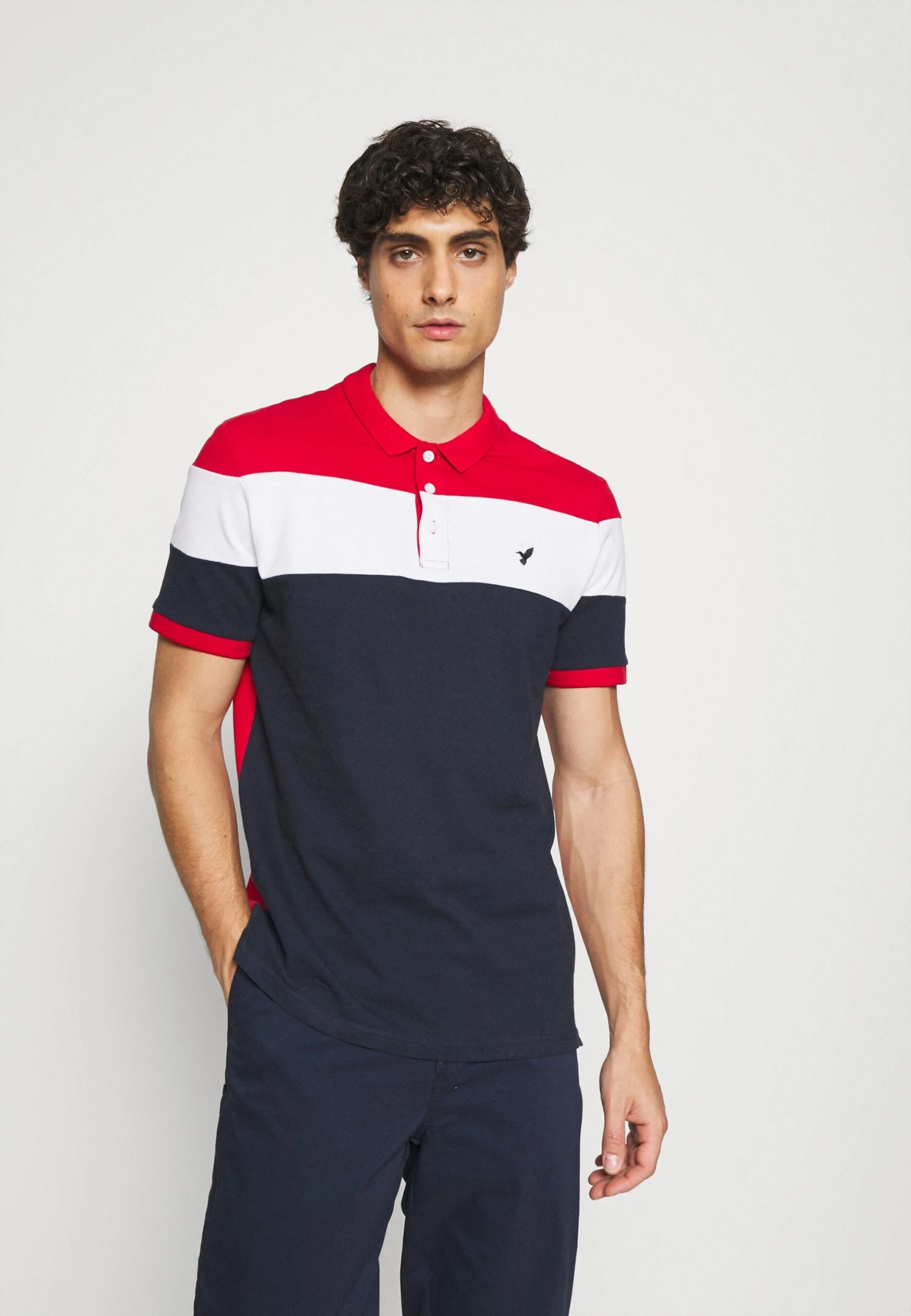 Pier One Polo Shirt - Red/White/Dark Blue