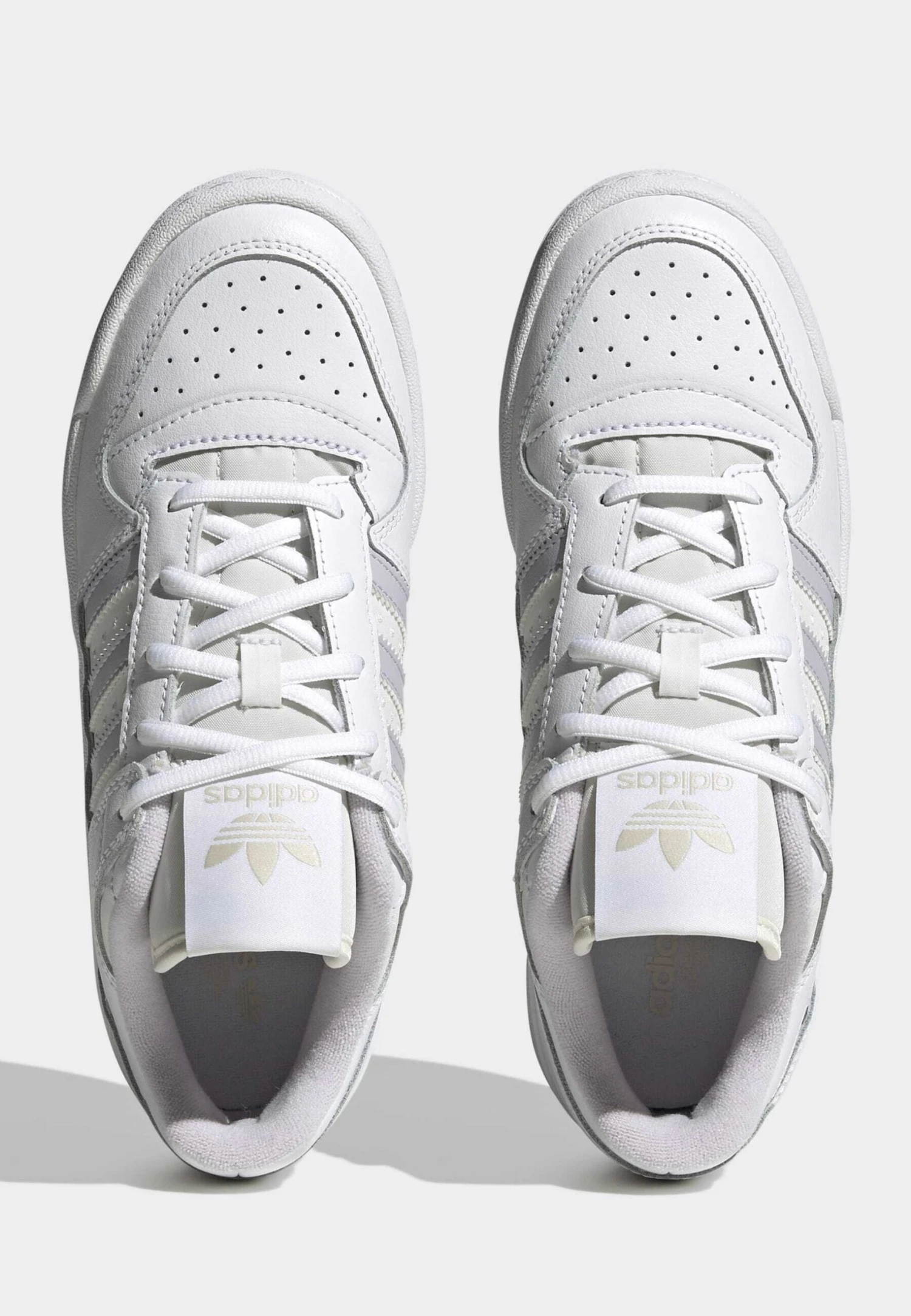 Adidas Originals Forum Low- Trainers - Cloud White Silver Dawn Off White - Image 3