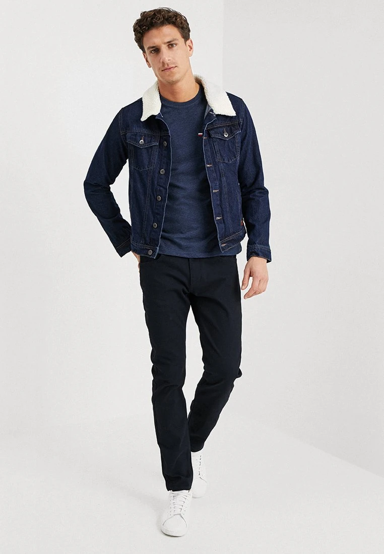 Pier One Basic T-Shirt - Mottled Dark Blue - Image 2