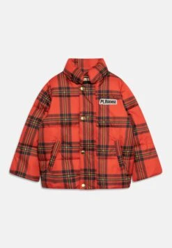 Mini Rodini Check Puffer Unisex - Winter Jacket - Red
