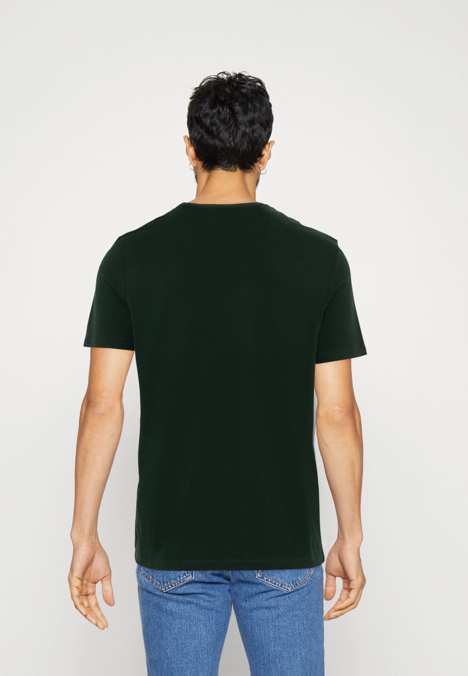 Pier One 5 Pack - Basic T-Shirt - White/Ark Green/Blue - Image 3