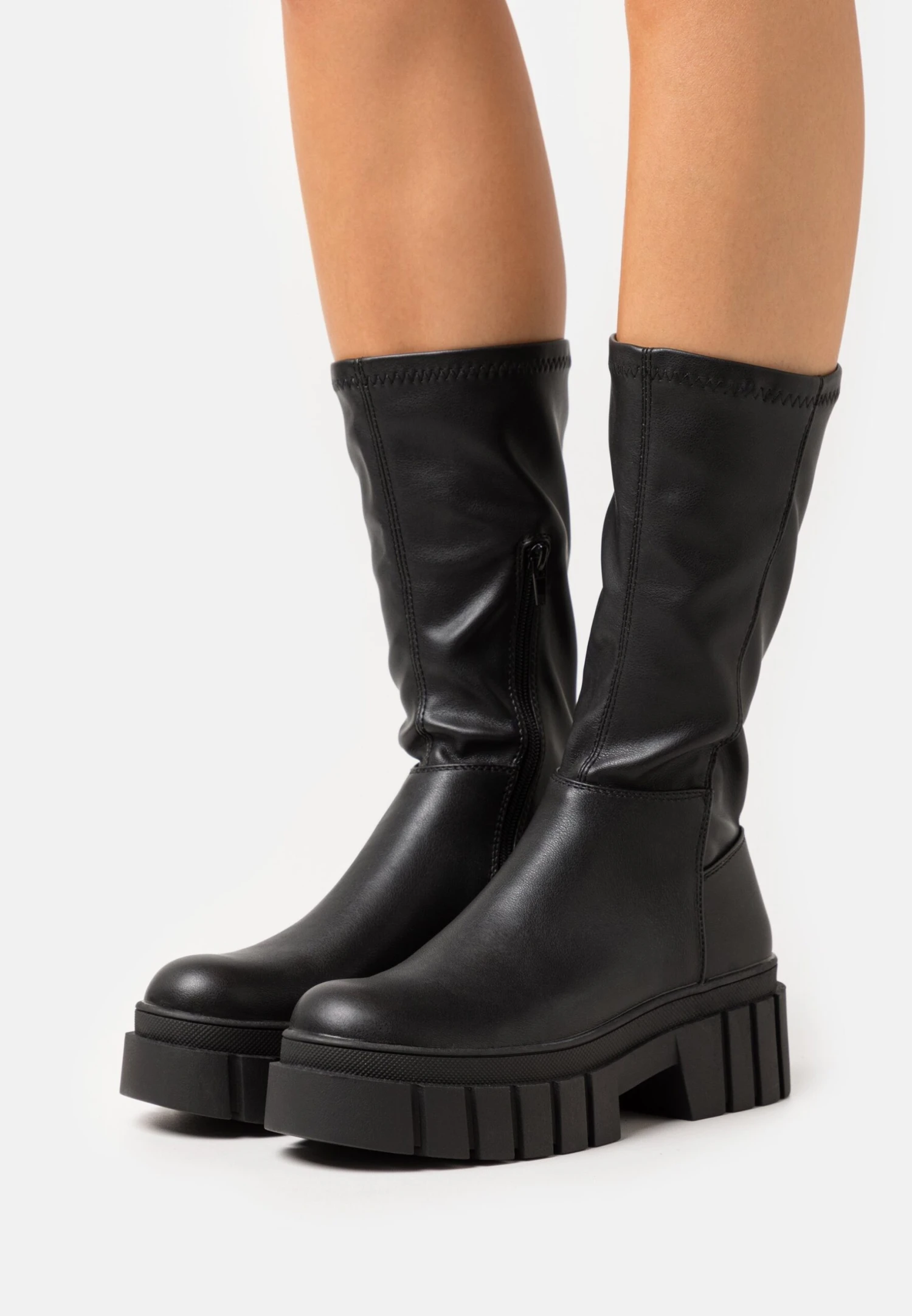 ONLY Shoes Onlbaiza Mid Sock Boot - Platform Boots - Black