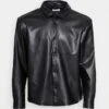 YOURTURN Unisex - Faux Leather Jacket - Black