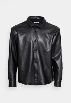 YOURTURN Unisex - Faux Leather Jacket - Black