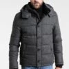 Pier One Winter Jacket - Grey Melange
