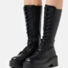 ONLY Shoes Onlbossi High Shaft Lace Up Boot - Lace-Up Boots - Black