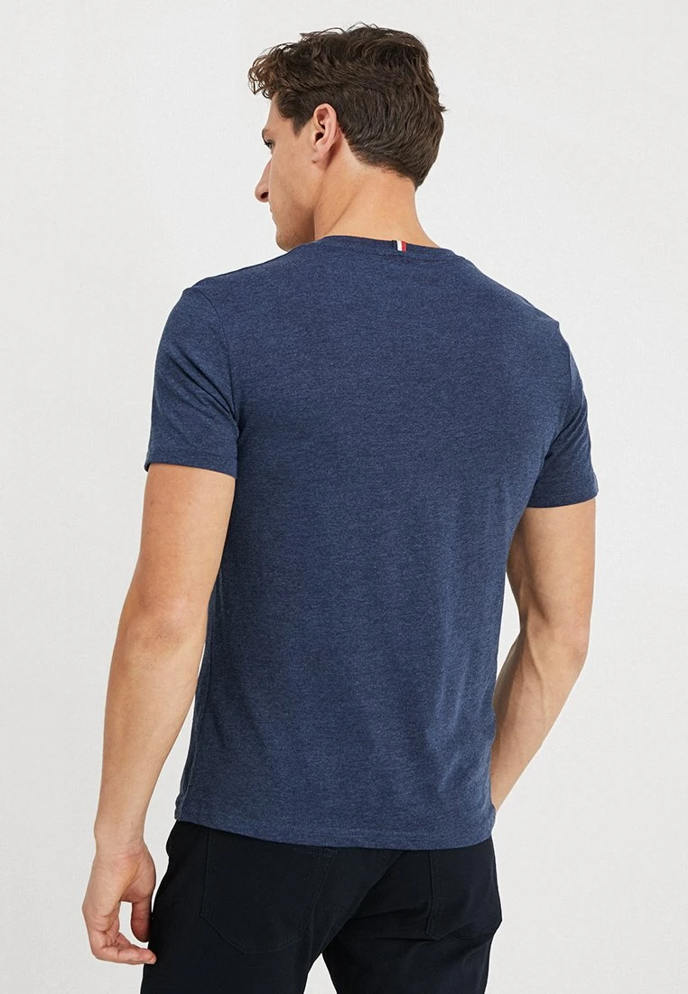 Pier One Basic T-Shirt - Mottled Dark Blue - Image 3