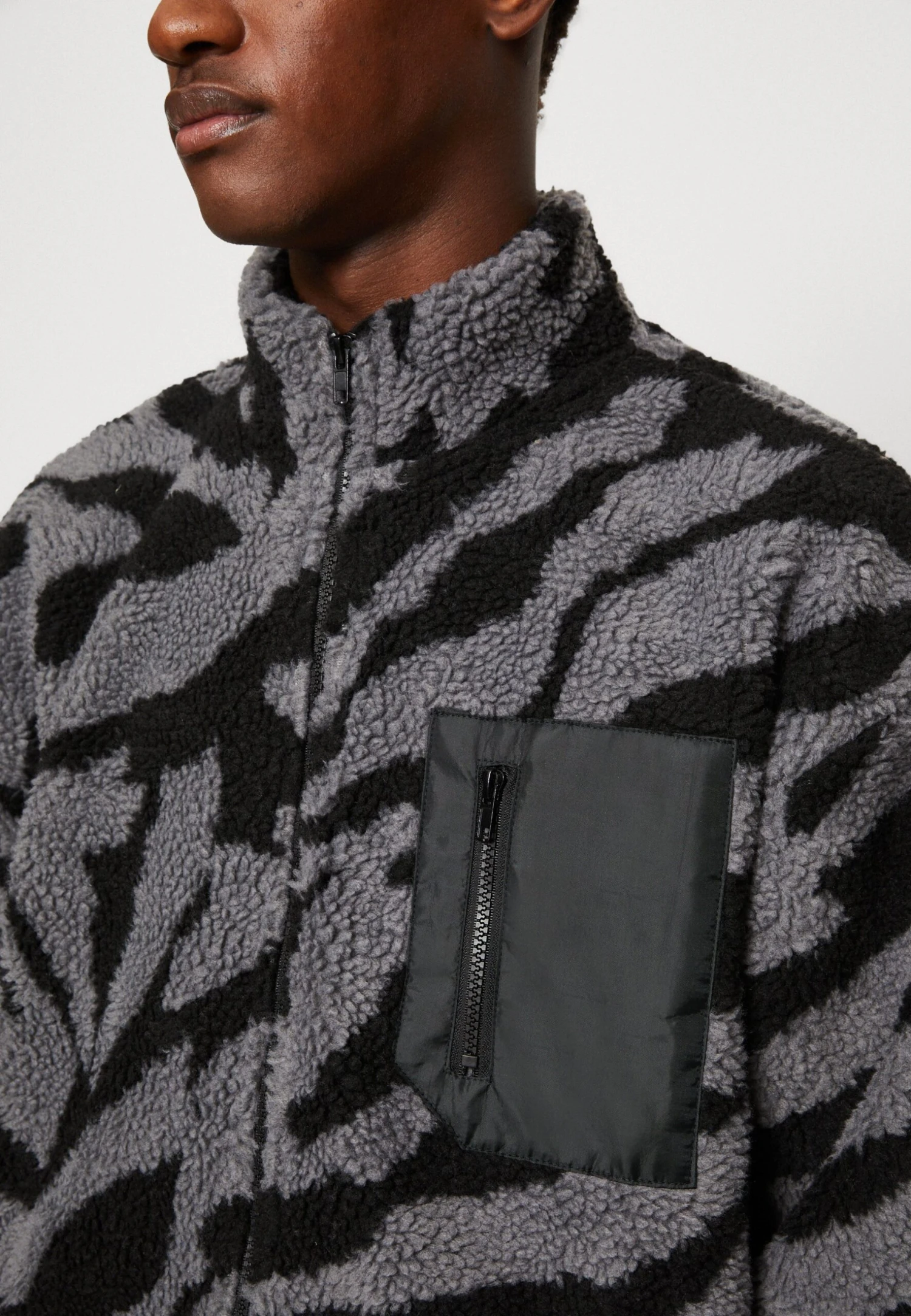 YOURTURN Unisex - Fleece Jacket - Grey - Image 6