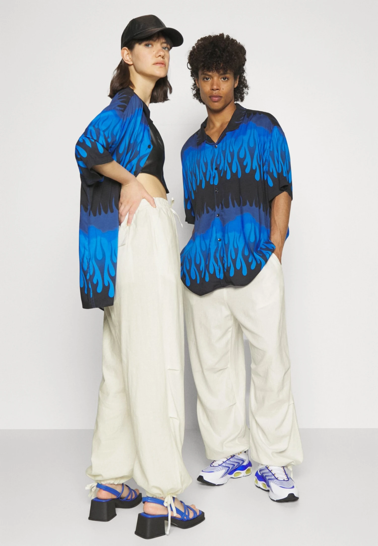 YOURTURN Genderless Parachute Unisex - Trousers - White - Image 4