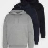 Pier One 3 Pack - Sweatshirt - Dark Blue/Black/Mottled Grey