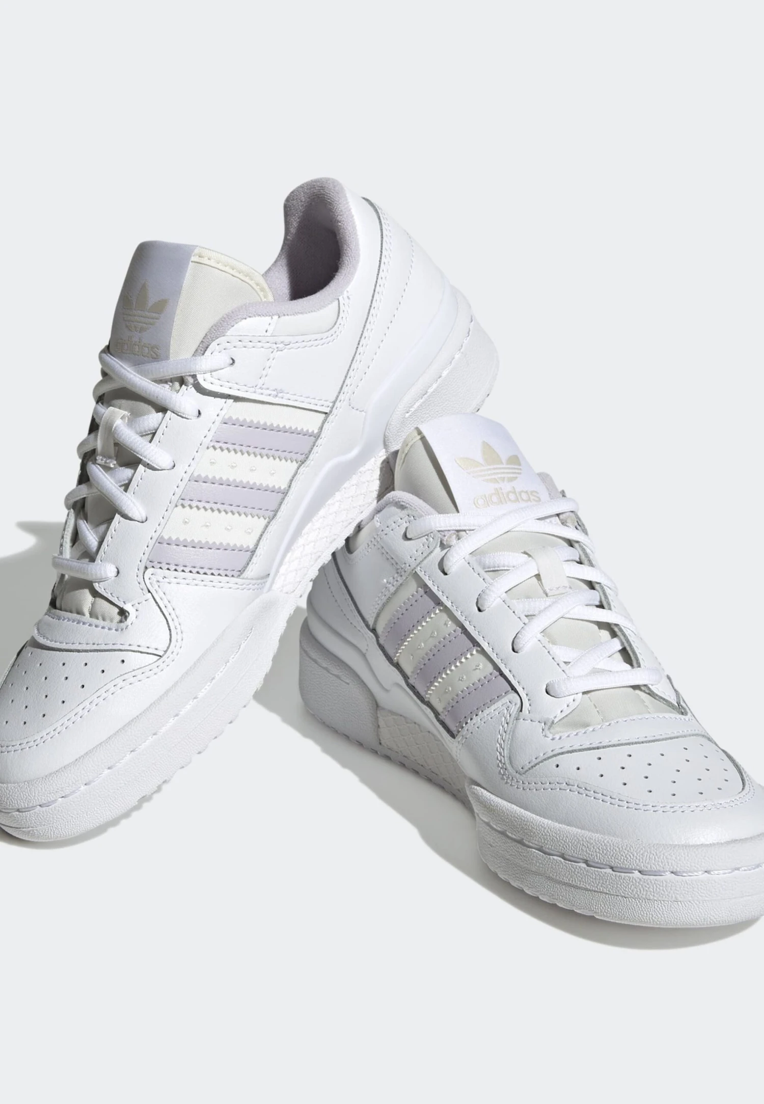 Adidas Originals Forum Low- Trainers - Cloud White Silver Dawn Off White - Image 2